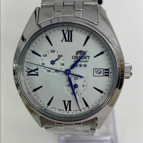 New Orient Silver Multi Dial Chrono Mens Watch - Picture 3 of 5